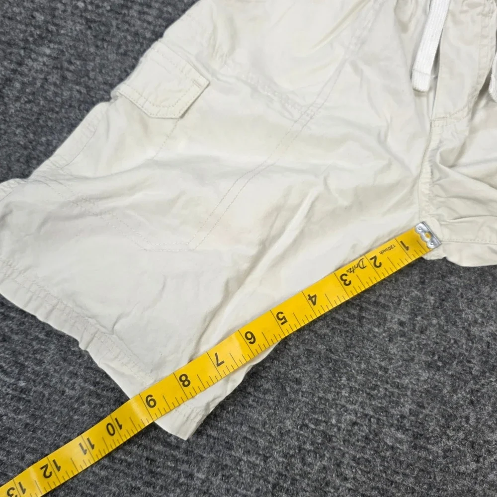 OshKosh Bgosh‎ Cargo Shorts Boy's Size 8 Cream Cotton Elastic Waist